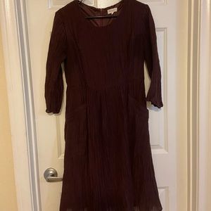 Wine colored roolee dress